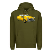 Army Green taxi cab Premium Hoodie - Artiststas