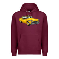 Burgundy taxi cab Premium Hoodie - Artiststas