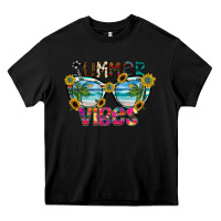 Black Summer Vibes Heavy Core Tee - CowhideDigitalArt