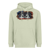 Matcha Wolf eyes american flag Heavyweight Hoodie - RanaPortraitStore