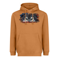 Meerkat Wolf eyes american flag Heavyweight Hoodie - RanaPortraitStore