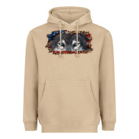 Mushroom Wolf eyes american flag Heavyweight Hoodie - RanaPortraitStore