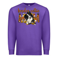 Purple western border collie mom Premium Sweatshirt - texasbilliewilder