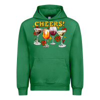 Emerald Cheers Christmas Coctail Urban Hoodie - AdoDesignShop