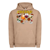 Pigment Burro Cheers Christmas Coctail Urban Hoodie - AdoDesignShop
