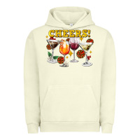 Pigment Pistachio Cheers Christmas Coctail Urban Hoodie - AdoDesignShop