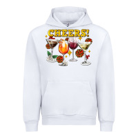 White Cheers Christmas Coctail Urban Hoodie - AdoDesignShop