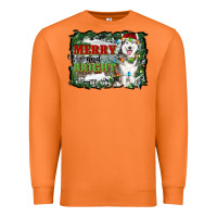 Carrot merry and bright husky farm  background Premium Sweatshirt - RanaPortraitStore