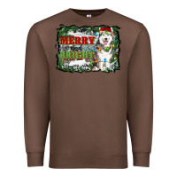 Chestnut merry and bright husky farm  background Premium Sweatshirt - RanaPortraitStore