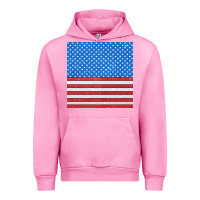 Fuchsia Pink Glitter 4th Of July Seamless Pattern Urban Hoodie - BundleAndBundleShop
