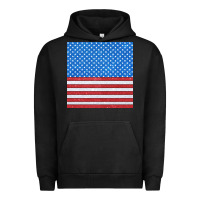 Pigment Black Glitter 4th Of July Seamless Pattern Urban Hoodie - BundleAndBundleShop