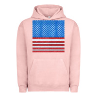 Pigment Salmon Glitter 4th Of July Seamless Pattern Urban Hoodie - BundleAndBundleShop