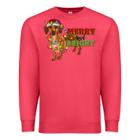 Cardinal merry and bright dachshund Premium Sweatshirt - RanaPortraitStore
