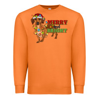 Carrot merry and bright dachshund Premium Sweatshirt - RanaPortraitStore