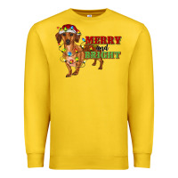 Lemon merry and bright dachshund Premium Sweatshirt - RanaPortraitStore