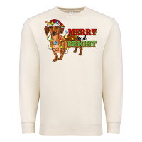 Sandshell merry and bright dachshund Premium Sweatshirt - RanaPortraitStore