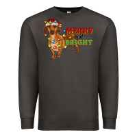 Smoke merry and bright dachshund Premium Sweatshirt - RanaPortraitStore