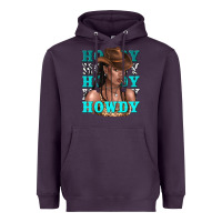 Plum howdy howdy black girl Heavyweight Hoodie - texasbilliewilder
