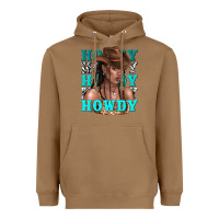 Toasted Coconut howdy howdy black girl Heavyweight Hoodie - texasbilliewilder