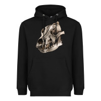 Black Wolf skull Heavyweight Hoodie - RanaPortraitStore