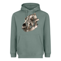 Sage Wolf skull Heavyweight Hoodie - RanaPortraitStore