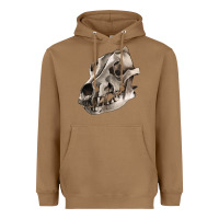 Toasted Coconut Wolf skull Heavyweight Hoodie - RanaPortraitStore