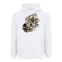 White Wolf skull Heavyweight Hoodie - RanaPortraitStore