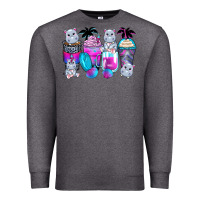 Charcoal Heather hippopotamus coffee cups Premium Sweatshirt - Zillion Design Studio