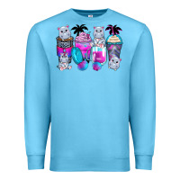 Ocean Blue hippopotamus coffee cups Premium Sweatshirt - Zillion Design Studio