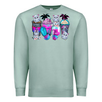 Seafoam hippopotamus coffee cups Premium Sweatshirt - Zillion Design Studio