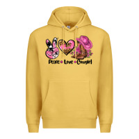 Antique Gold peace love  cowgirl Premium Hoodie - AdoDesignShop