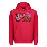 Cardinal peace love  cowgirl Premium Hoodie - AdoDesignShop