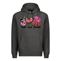 Charcoal Heather peace love  cowgirl Premium Hoodie - AdoDesignShop