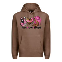 Chestnut peace love  cowgirl Premium Hoodie - AdoDesignShop