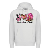 Dove Grey peace love  cowgirl Premium Hoodie - AdoDesignShop