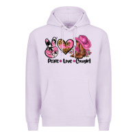 Lilac peace love  cowgirl Premium Hoodie - AdoDesignShop