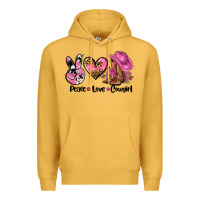 Mustard peace love  cowgirl Premium Hoodie - AdoDesignShop