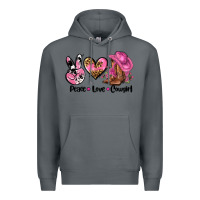 Rock peace love  cowgirl Premium Hoodie - AdoDesignShop