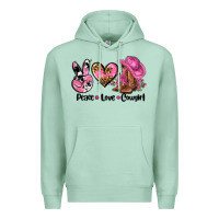 Seafoam peace love  cowgirl Premium Hoodie - AdoDesignShop