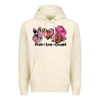 Tofu peace love  cowgirl Premium Hoodie - AdoDesignShop
