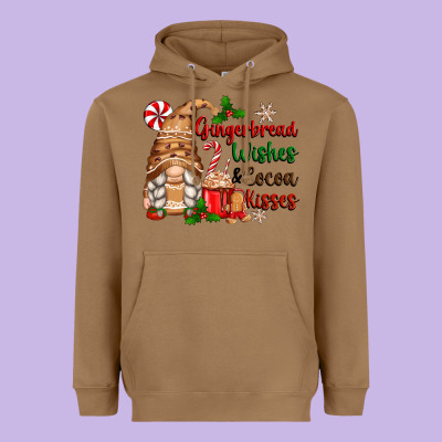 Gingerbread Wishes And Cocoa Kisses Heavyweight Hoodie Designed By Zillion Design Studio