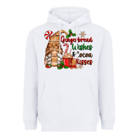 White gingerbread wishes and cocoa kisses Heavyweight Hoodie - Zillion Design Studio