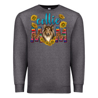 Charcoal Heather western collie mom Premium Sweatshirt - texasbilliewilder