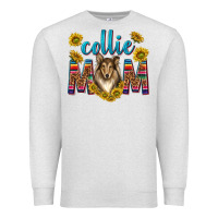 Oatmeal Heather western collie mom Premium Sweatshirt - texasbilliewilder