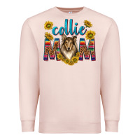 Pale Pink western collie mom Premium Sweatshirt - texasbilliewilder
