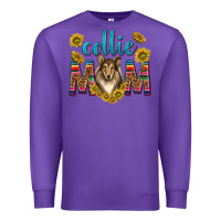 Purple western collie mom Premium Sweatshirt - texasbilliewilder