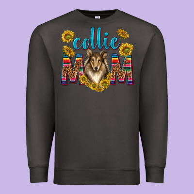 Western Collie Mom Premium Sweatshirt Designed By Texasbilliewilder