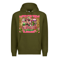 Army Green cafecito y chisme coffee cups Premium Hoodie - Jasminsmagicworld