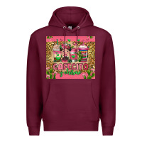 Burgundy cafecito y chisme coffee cups Premium Hoodie - Jasminsmagicworld