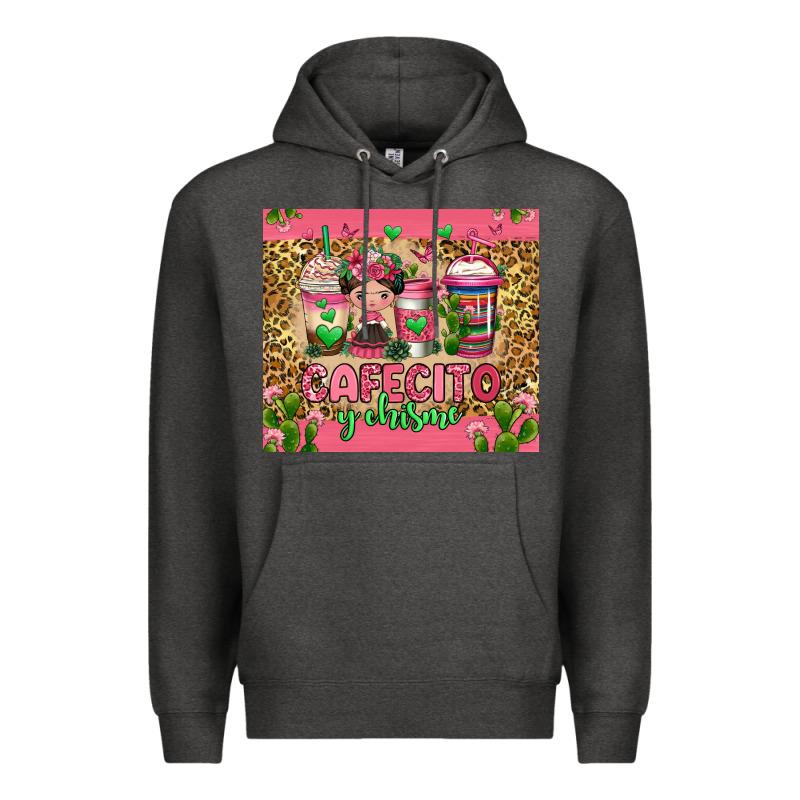 Cafecito Y Chisme Coffee Cups Premium Hoodie by Jasminsmagicworld | Teevron